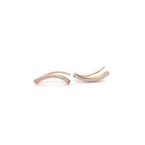 Diamond ear climbers 14kt Rose gold