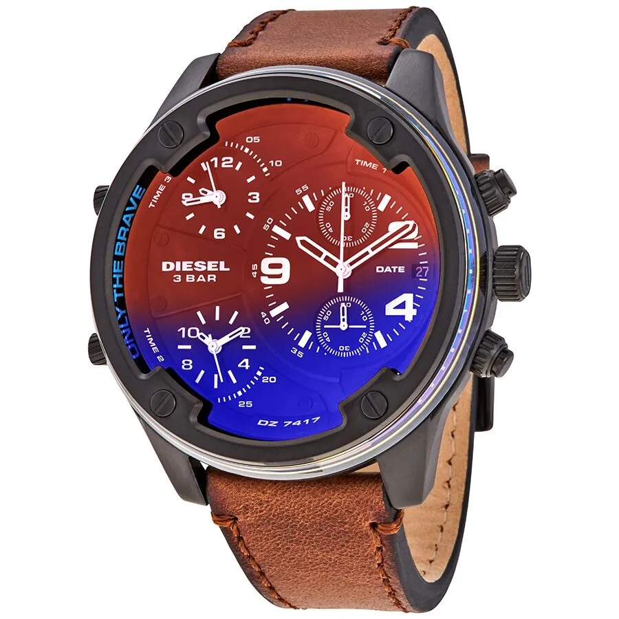 Diesel Boltdown Chronograph Quartz Black Iridescent Dial Men's Watch DZ7417