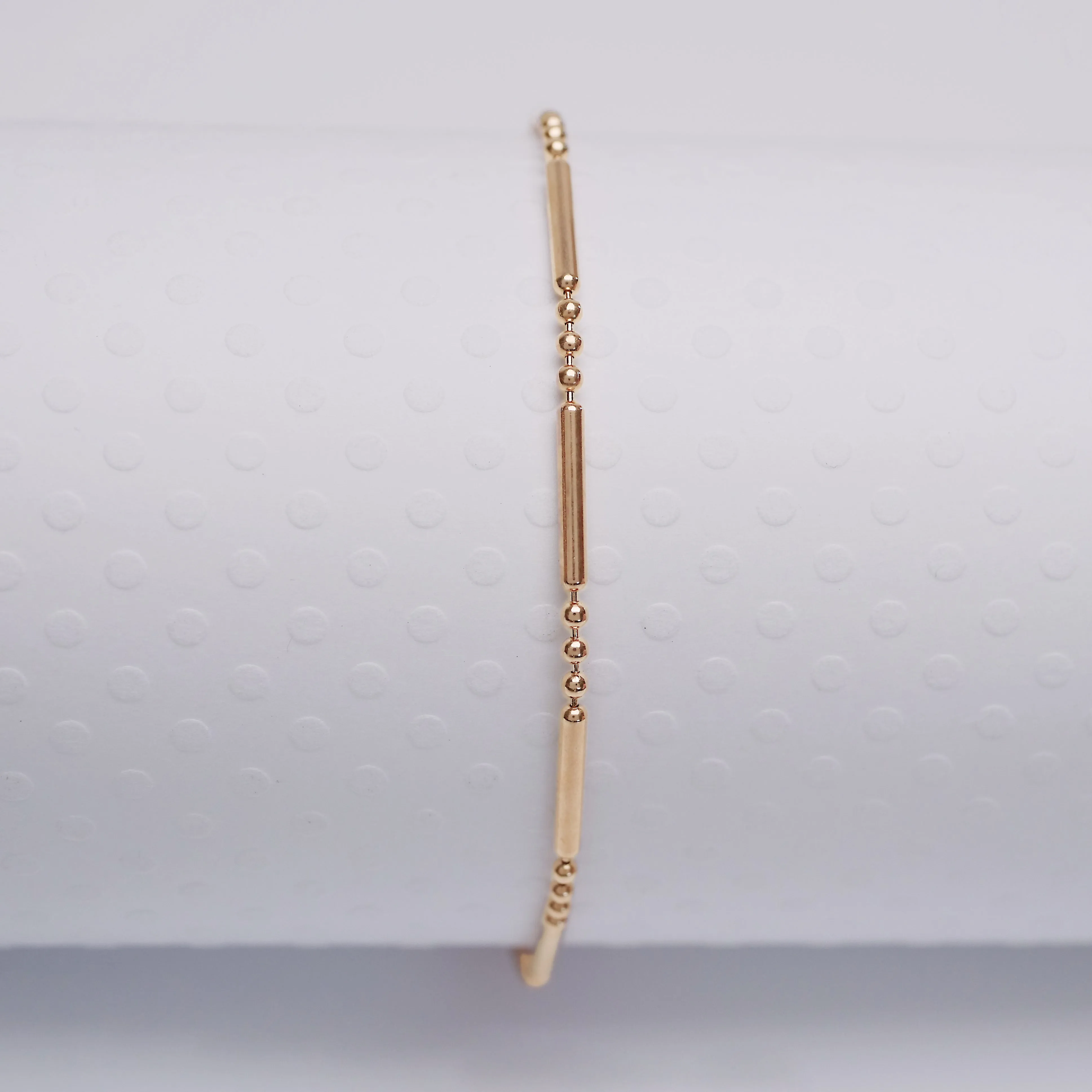 Dot Dash - Gold Vermeil Anklet - ANK05 GV