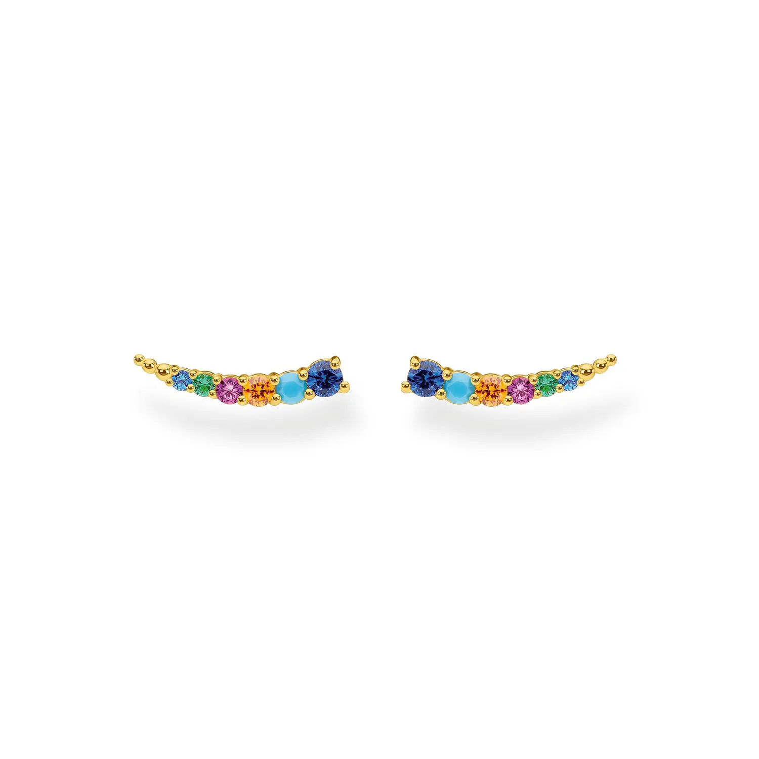 Ear Climber Colourful Stones