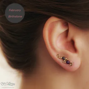 Ear Wings Amethyst 14ct Yellow Gold