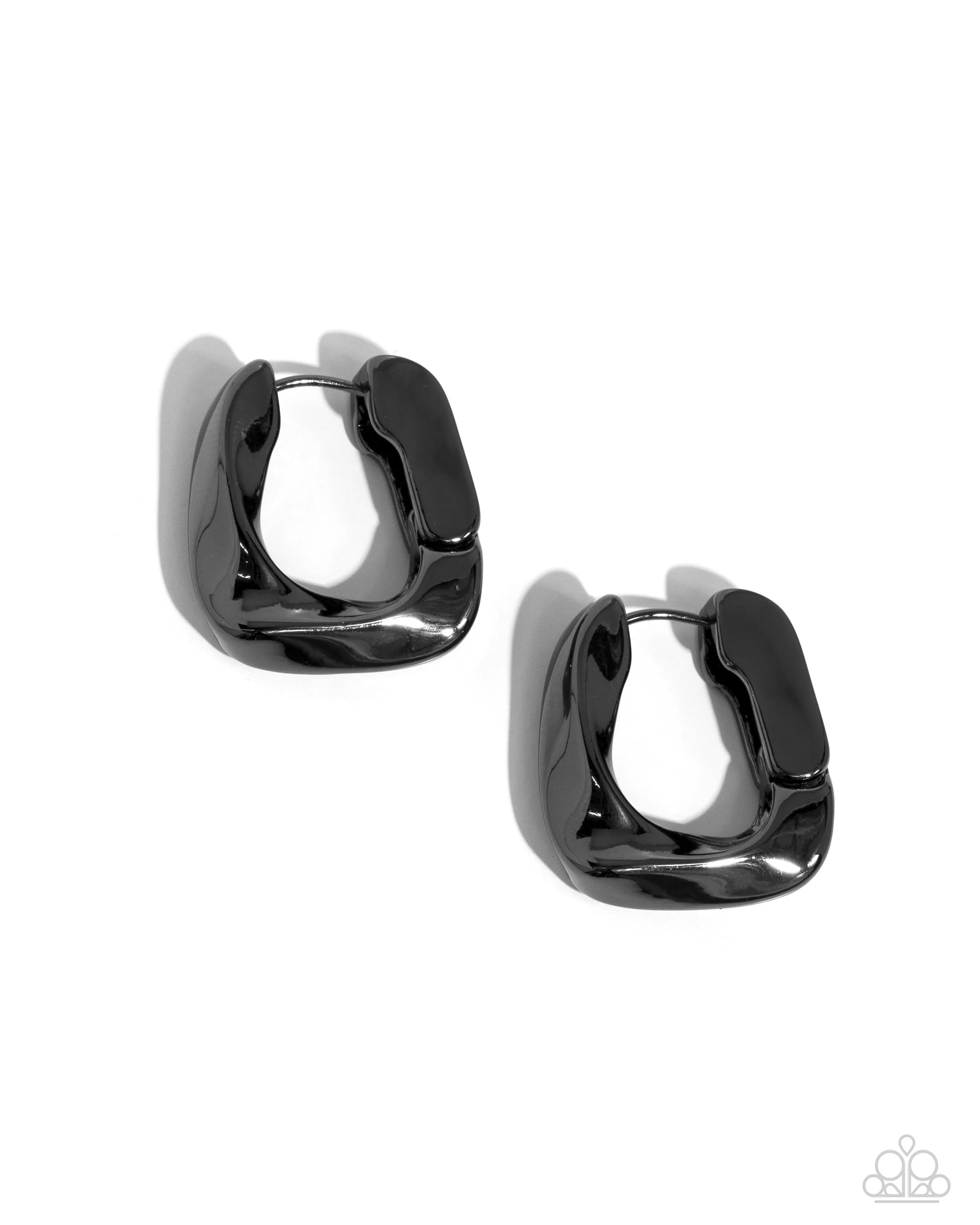 Earrings Asymmetric Advocate - Black MINI