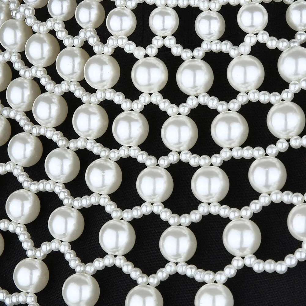 Elegant Banquet ABS Pearl Shawl Necklace