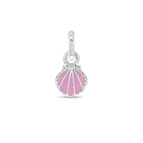 Enamel Seashell Charm Kids / Children's / Girls for Charm Bracelet - Sterling Silver