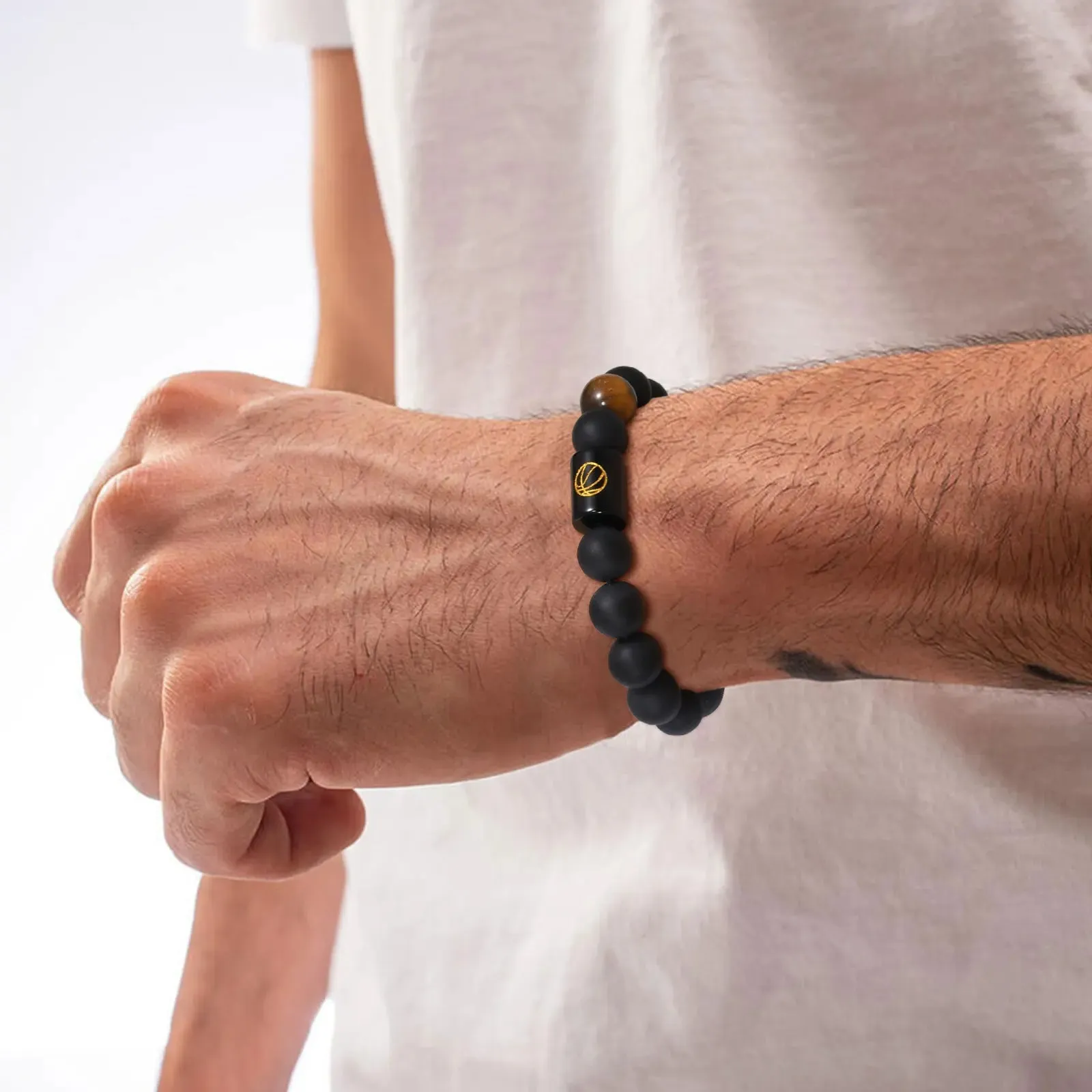 Football Basketball Symbol Beaded Bracelets for Men Boys