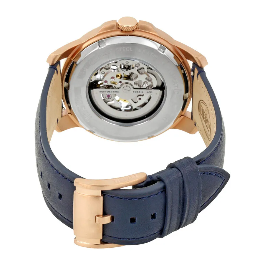 Fossil Grant Automatic Navy Blue Skeleton Dial Men's Watch ME3102