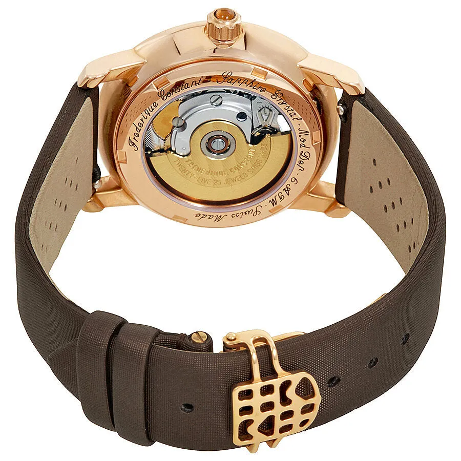 Frederique Constant Automatic Brown Dial Leather Ladies Watch FC-310CLHB2PD4