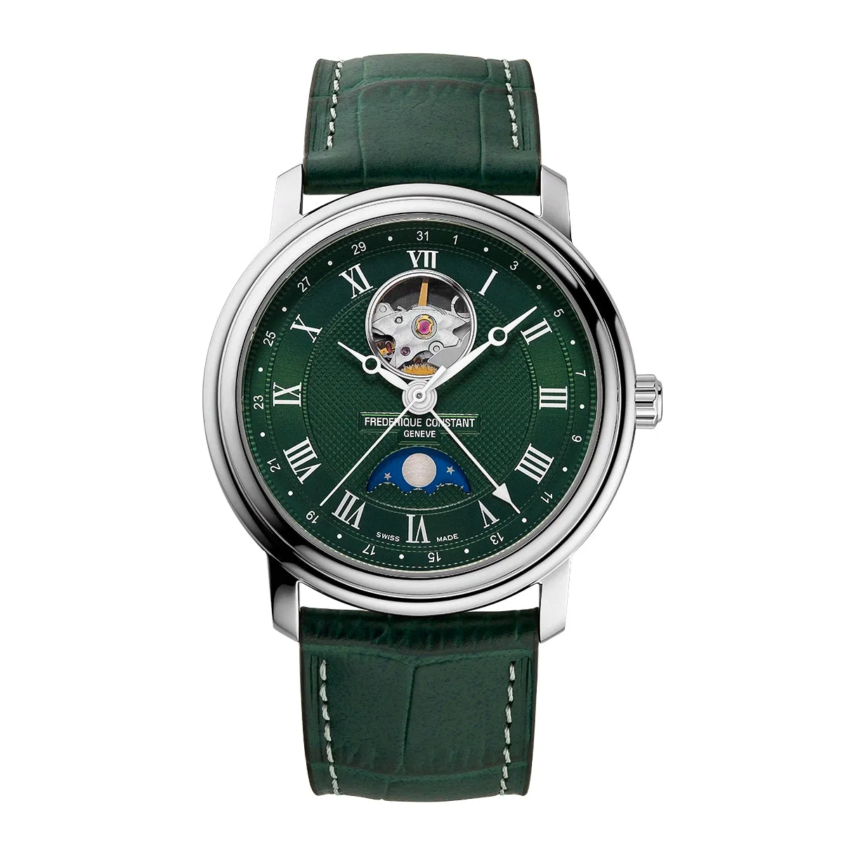 Frederique Constant Classic Heart Beat & Moonphase Watch FC-335MCGRW4P26