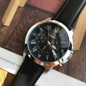 FS4812 Fossil Men's Watch – Premium Leather, Chronograph Dial