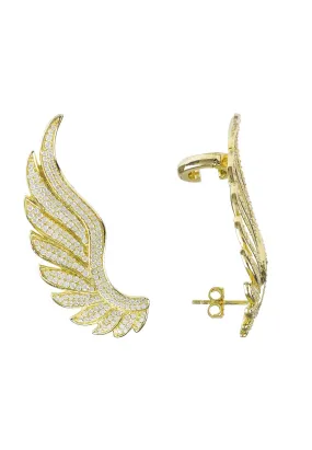 Gabriel Angel Wing Ear Climber Gold