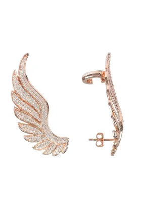 Gabriel Angel Wing Ear Climber Rosegold