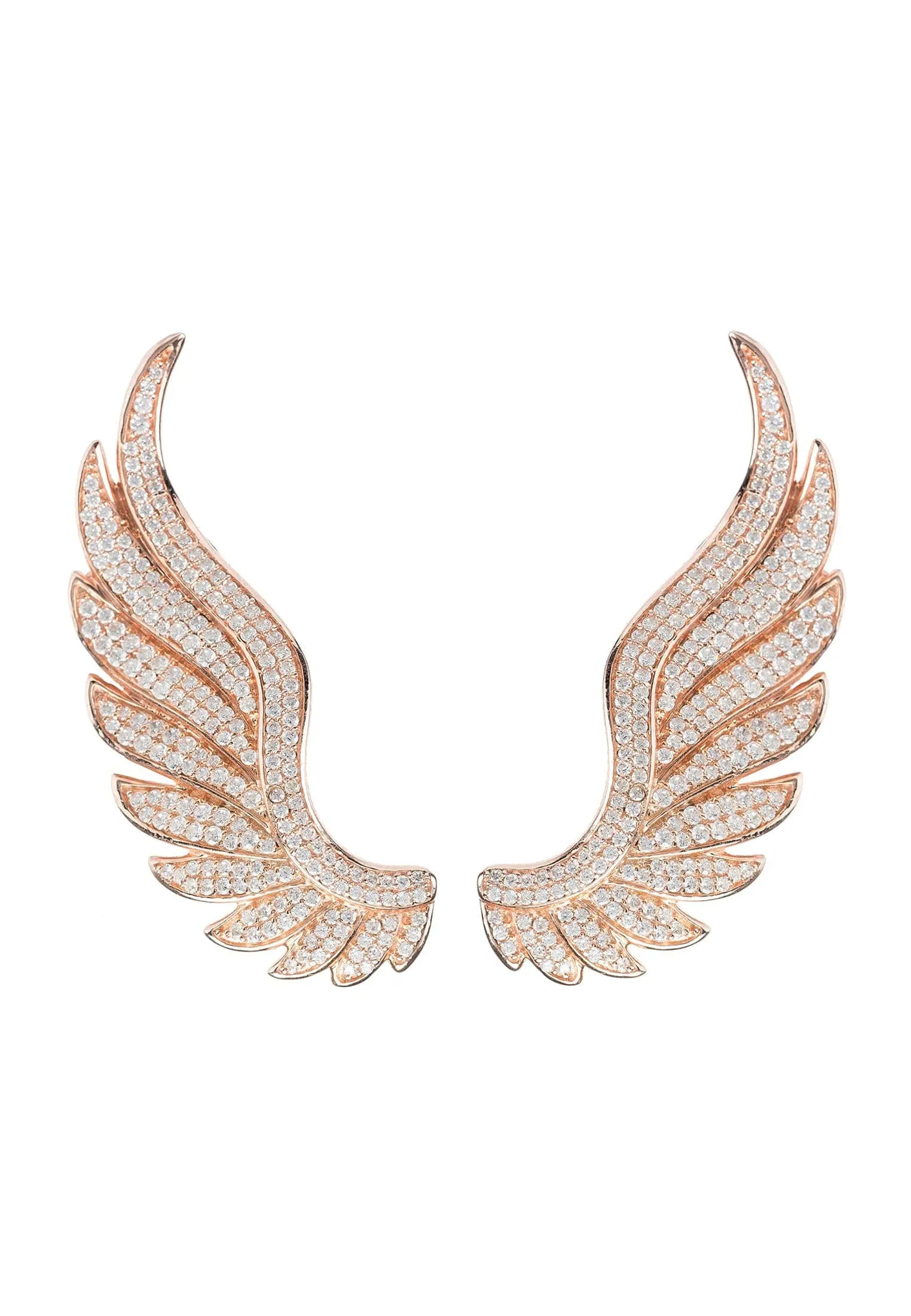 Gabriel Angel Wing Ear Climber Rosegold