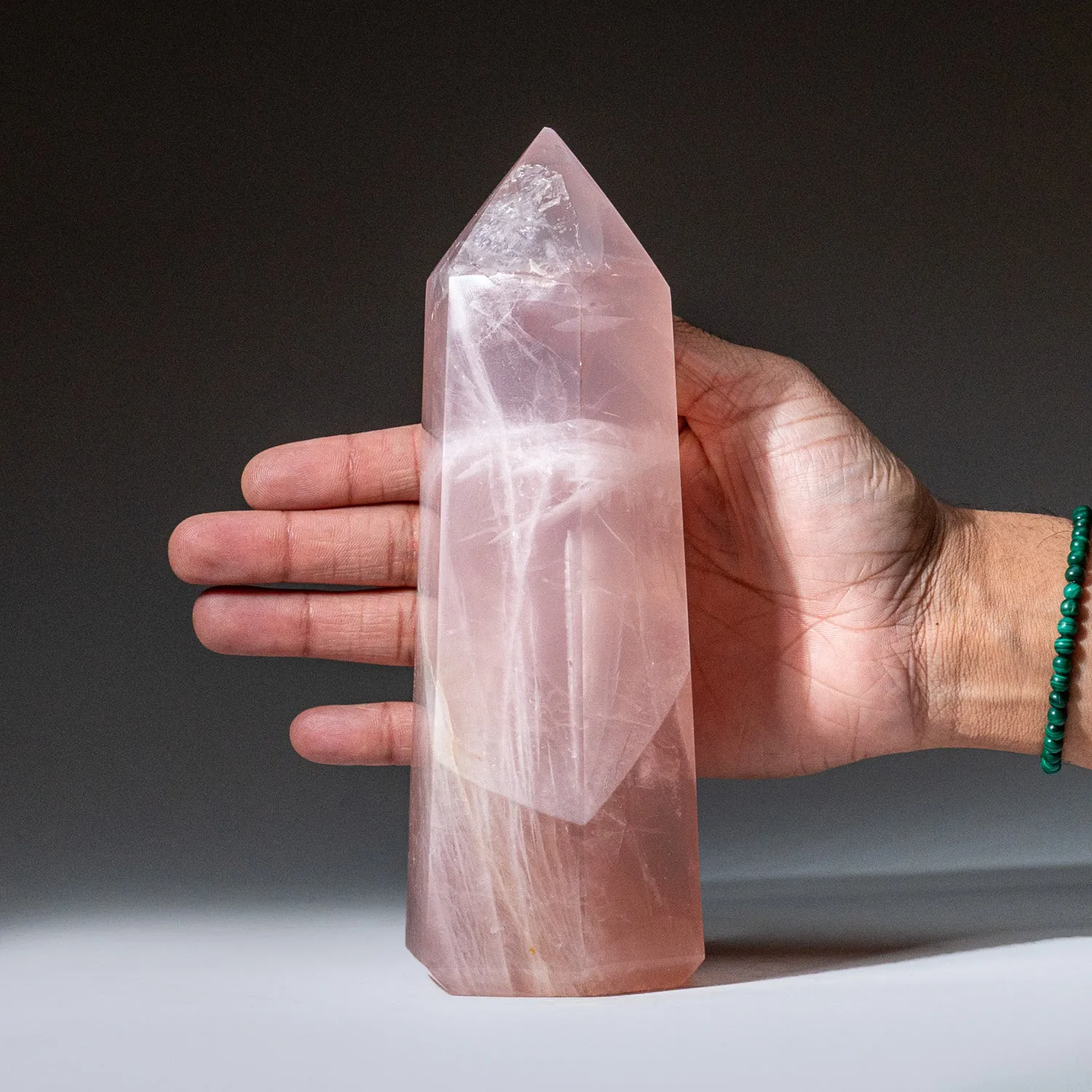 Genuine Rose Quartz Polished Point from Brazil (3.1 lbs)
