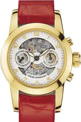 Girard Perragaux Collection Lady 18kt Yellow Gold Brown Leather Ladies Watch 80450.0.51.1171