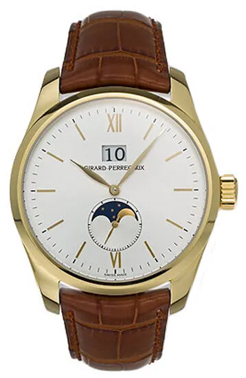 Girard Perregaux Classic Elegance 18kt Yellow Gold Brown Leather Men's Watch 49530-0-51-1121