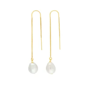 Gold Kiri Threader Pearls Earring