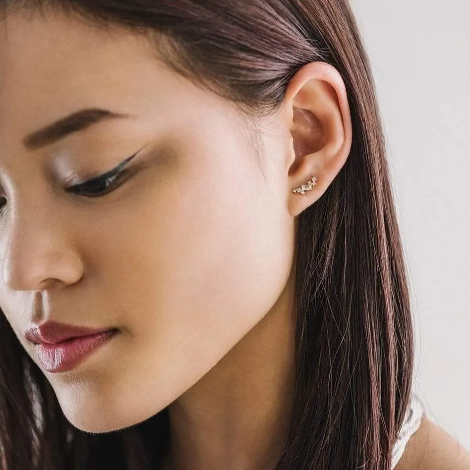 Gold Laurel Ear Climbers