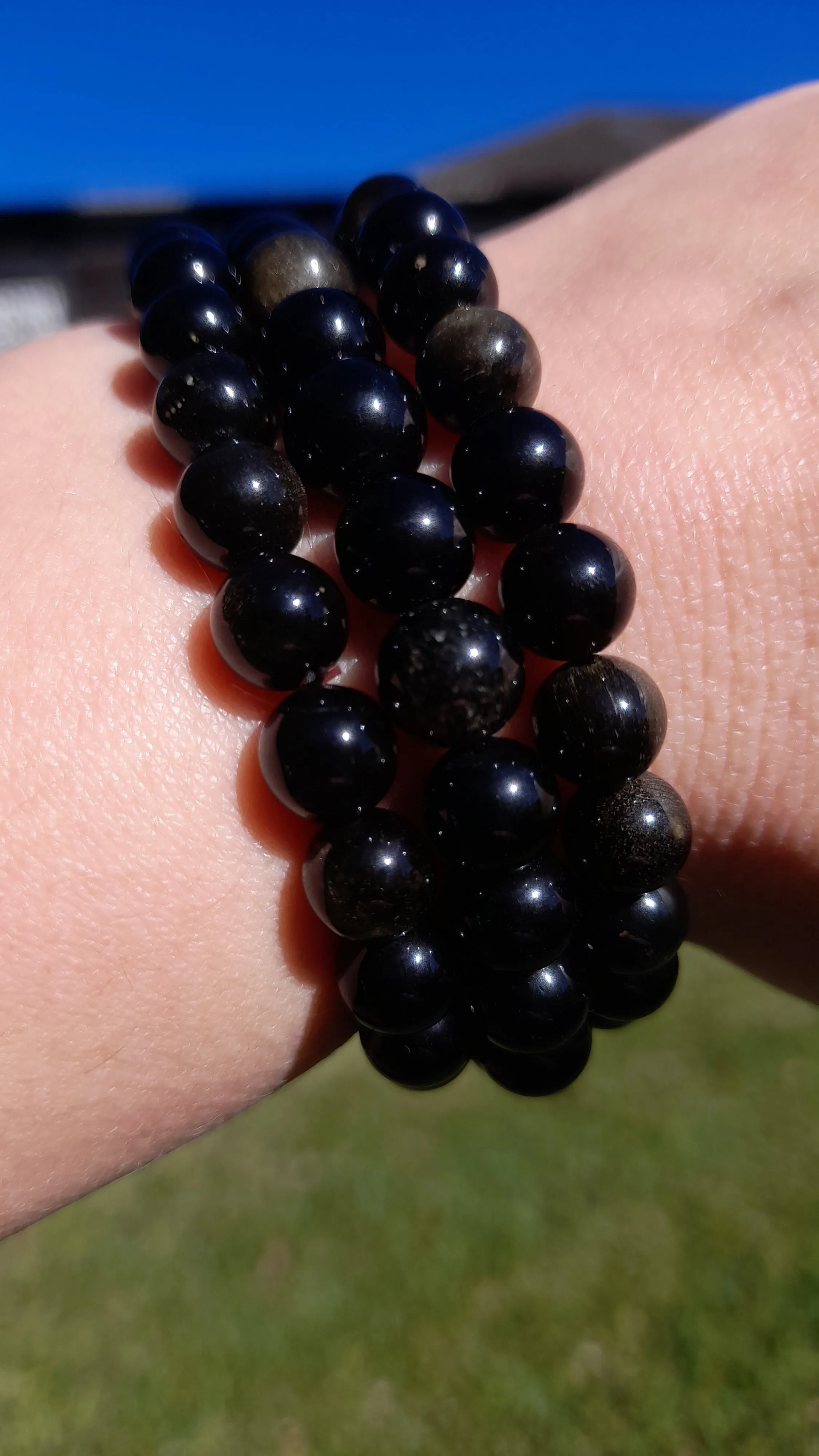 Gold Obsidian Crystal Bracelet