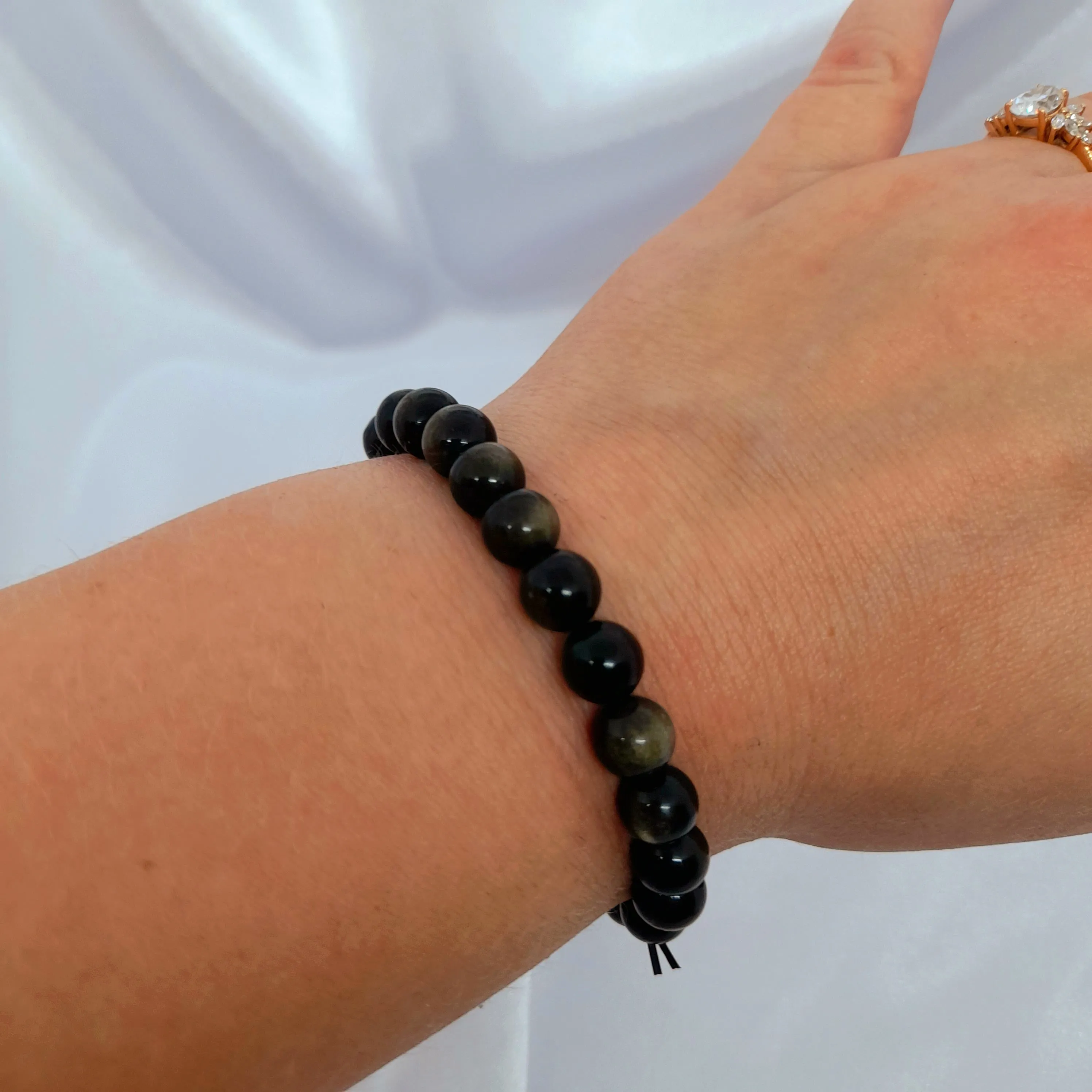 Gold Obsidian Crystal Bracelet