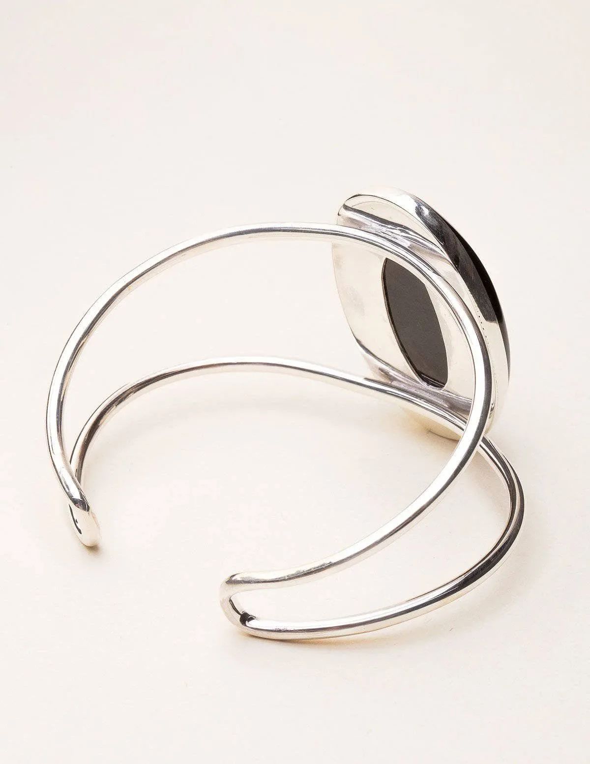 Golden Obsidian Silver Cuff - One of a Kind