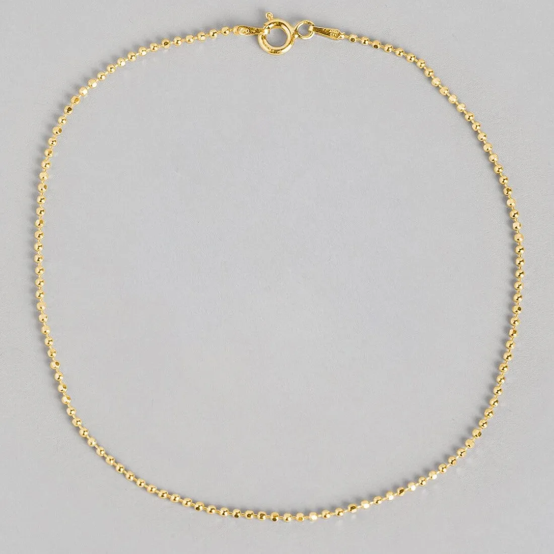 Golden Sphere 925 Sterling Silver Gold Plated Anklets