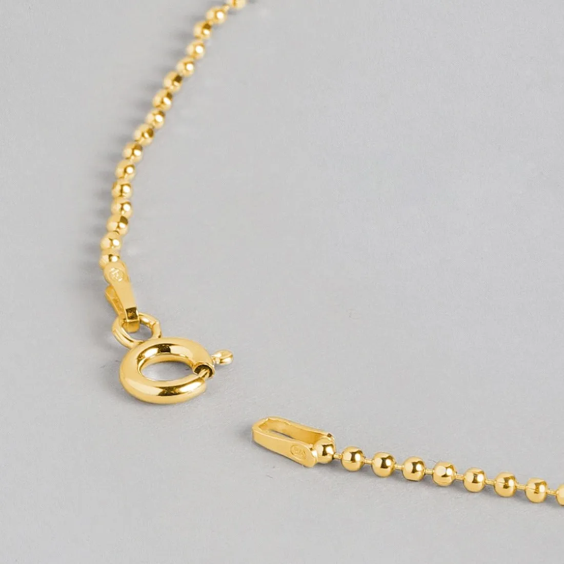 Golden Sphere 925 Sterling Silver Gold Plated Anklets