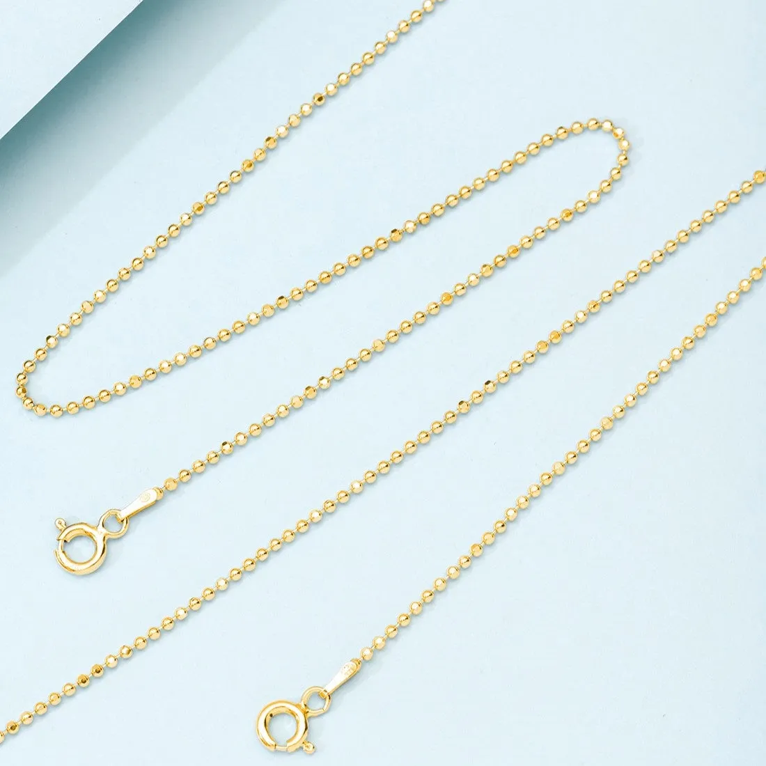 Golden Sphere 925 Sterling Silver Gold Plated Anklets