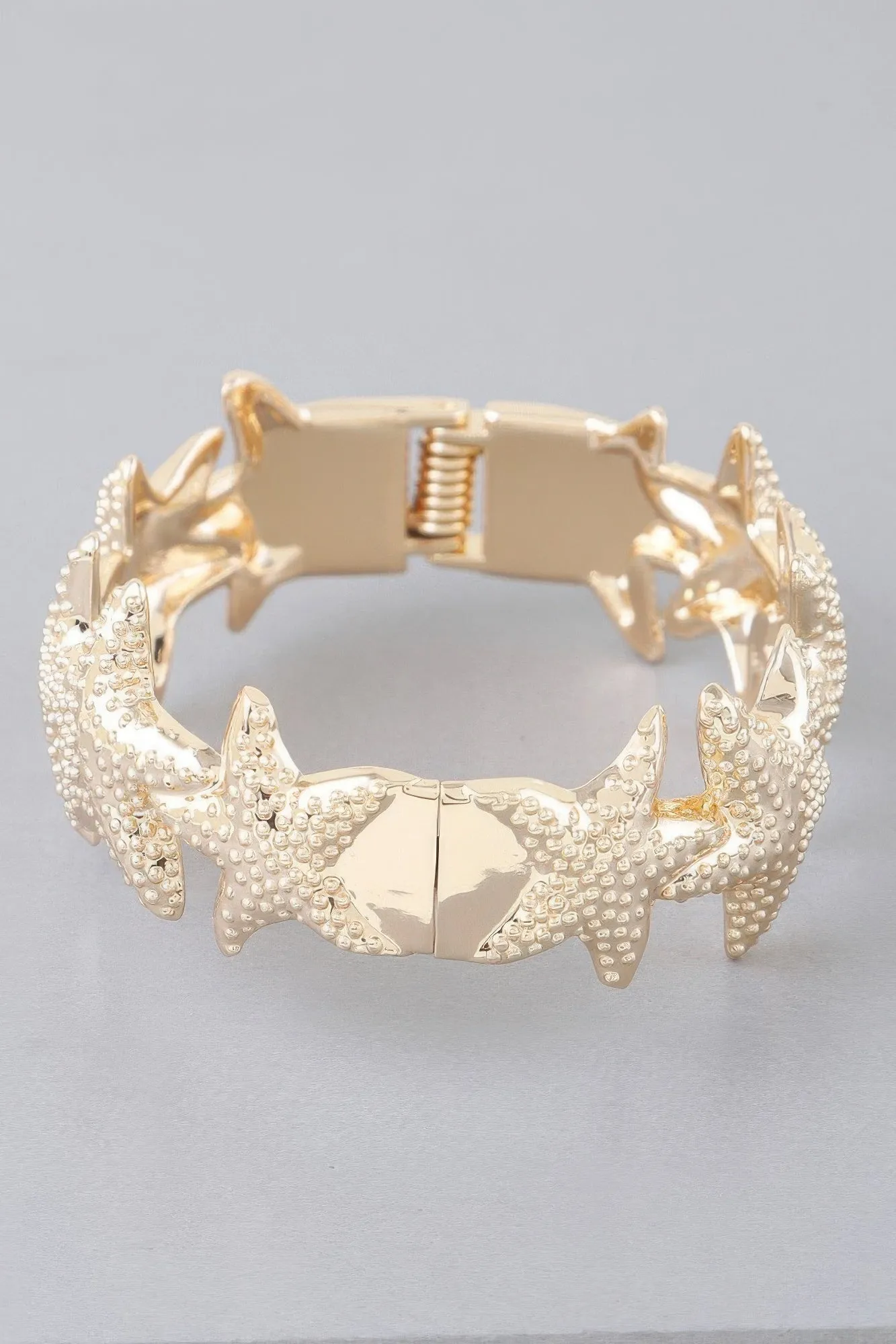 Hammered Seashell Charm Bracelet