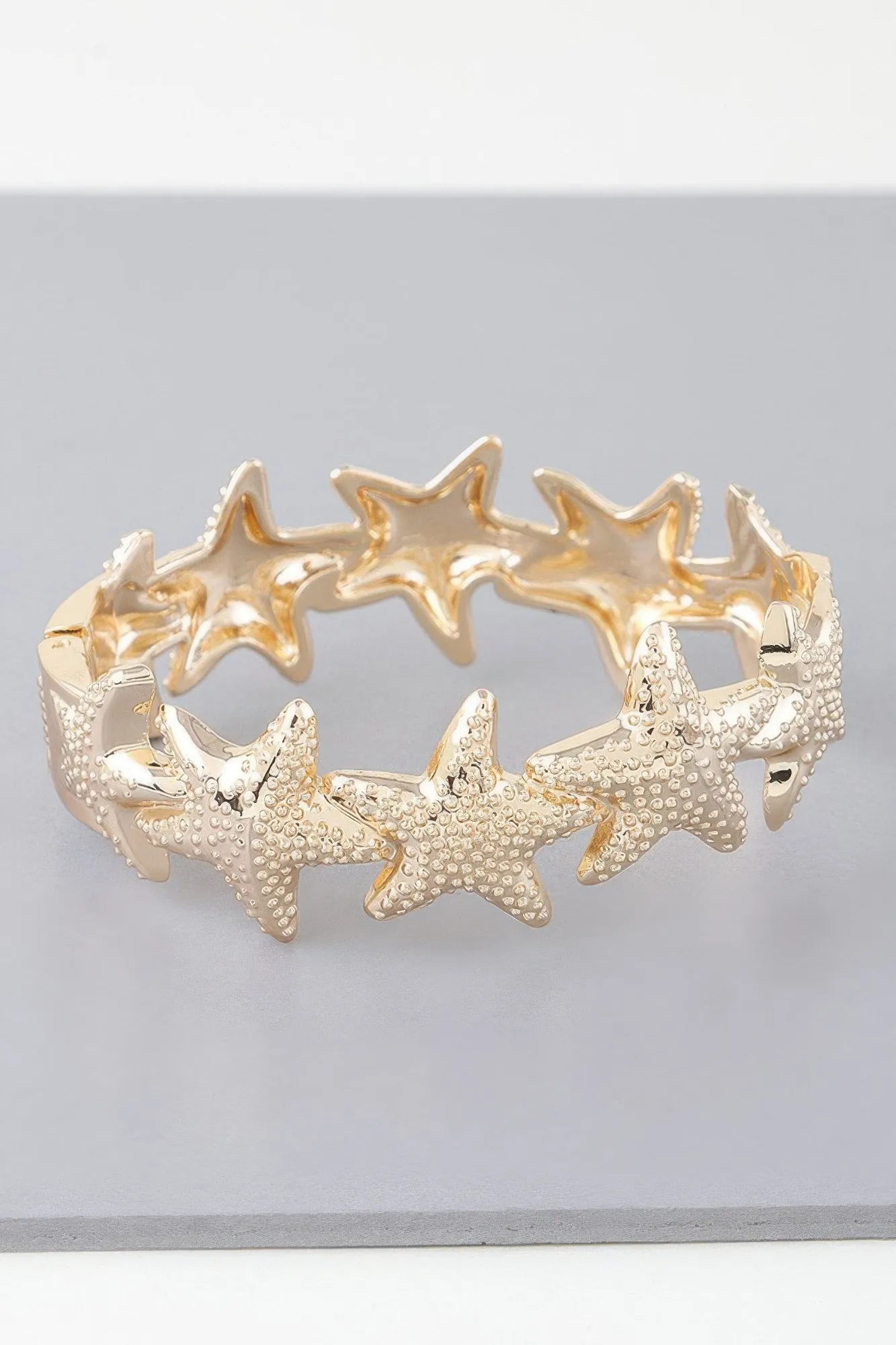 Hammered Seashell Charm Bracelet