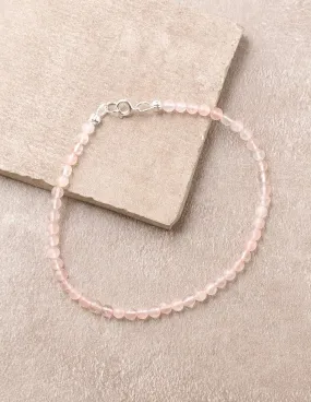 High-Energy Rose Quartz Anklet