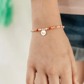 Hold Me Close Crystal Bracelet • Rose Quartz & Peach Aventurine