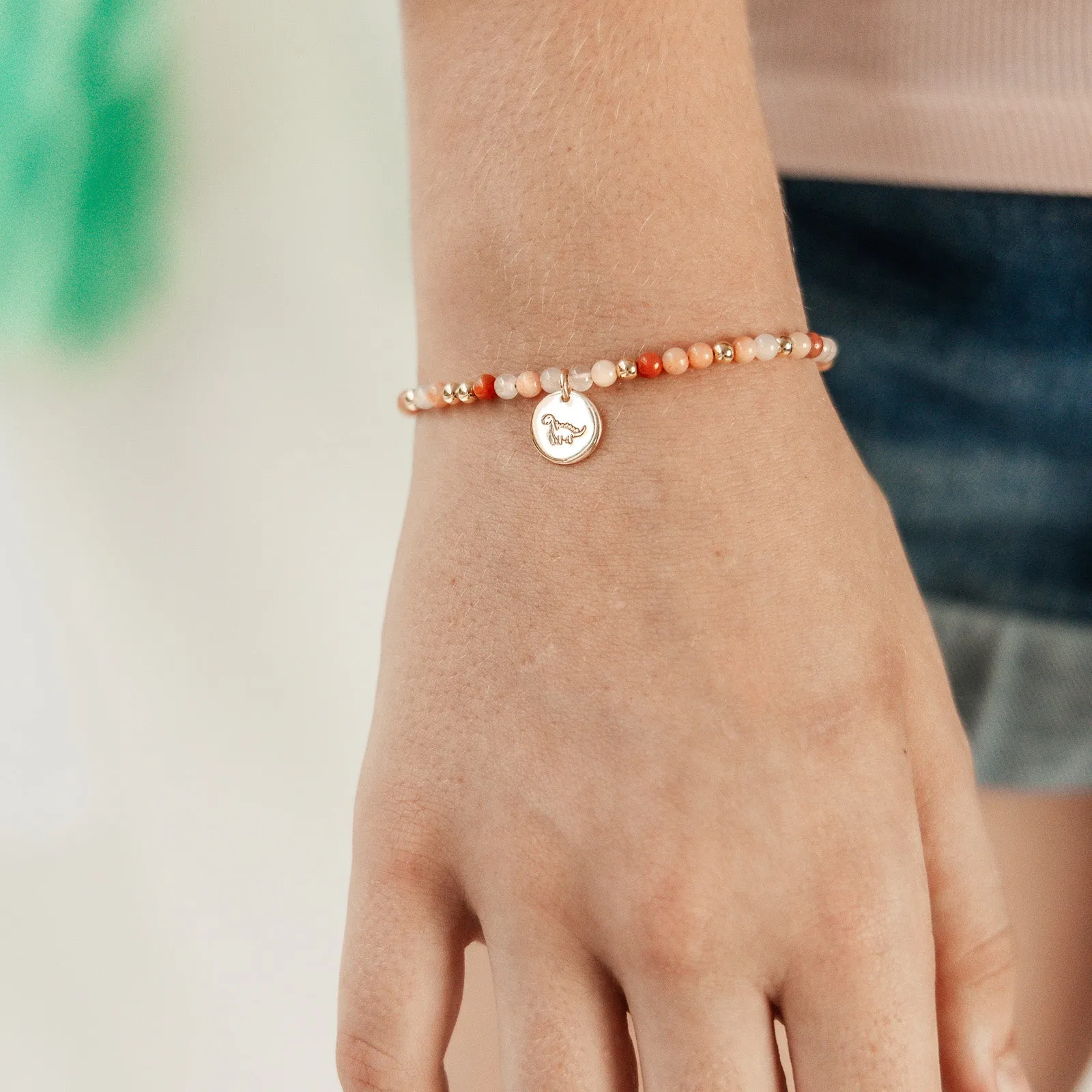 Hold Me Close Crystal Bracelet • Rose Quartz & Peach Aventurine