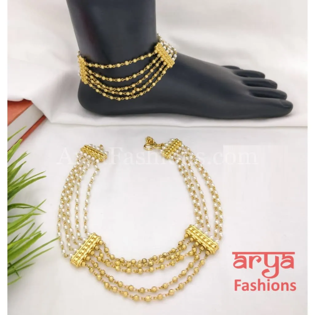 Indian Payal/Pacchi Kundan Payal/Rajwadi Kundan Anklet/Bridal Anklets