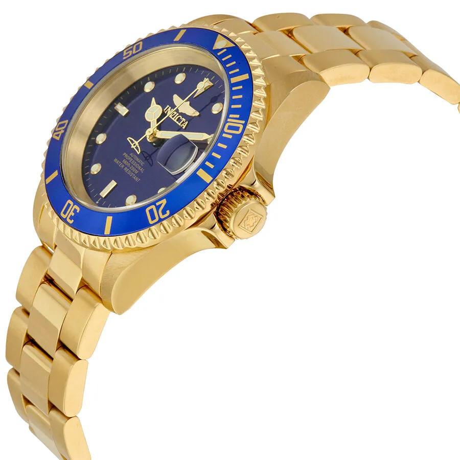 Invicta Pro Diver Automatic Blue Dial Yellow Gold-plated Men's Watch 8930OB