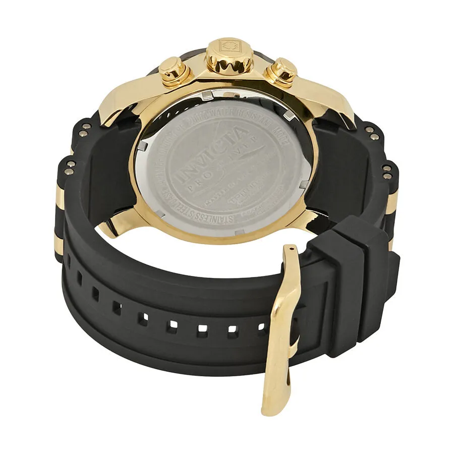 Invicta Pro Diver Chronograph Champagne Dial Black Polyurethane Men's Watch 17885
