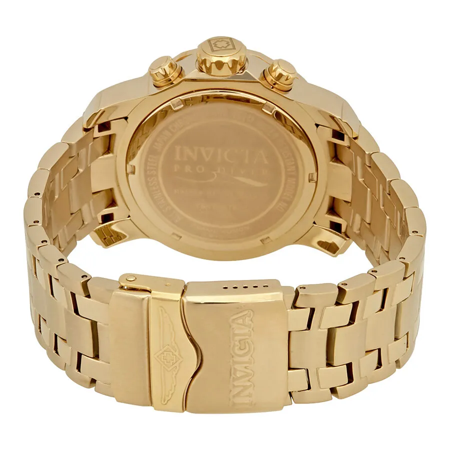 Invicta Pro Diver Chronograph Charcoal Dial Gold Ion-plated Men's Watch 80064