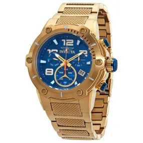 Invicta Speedway Chronograph Blue Dial Gold Ion-plated Men's Watch 19532
