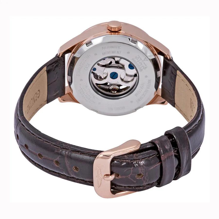 Invicta Vintage Automatic Silver Skeleton Dial Ladies Watch 23660