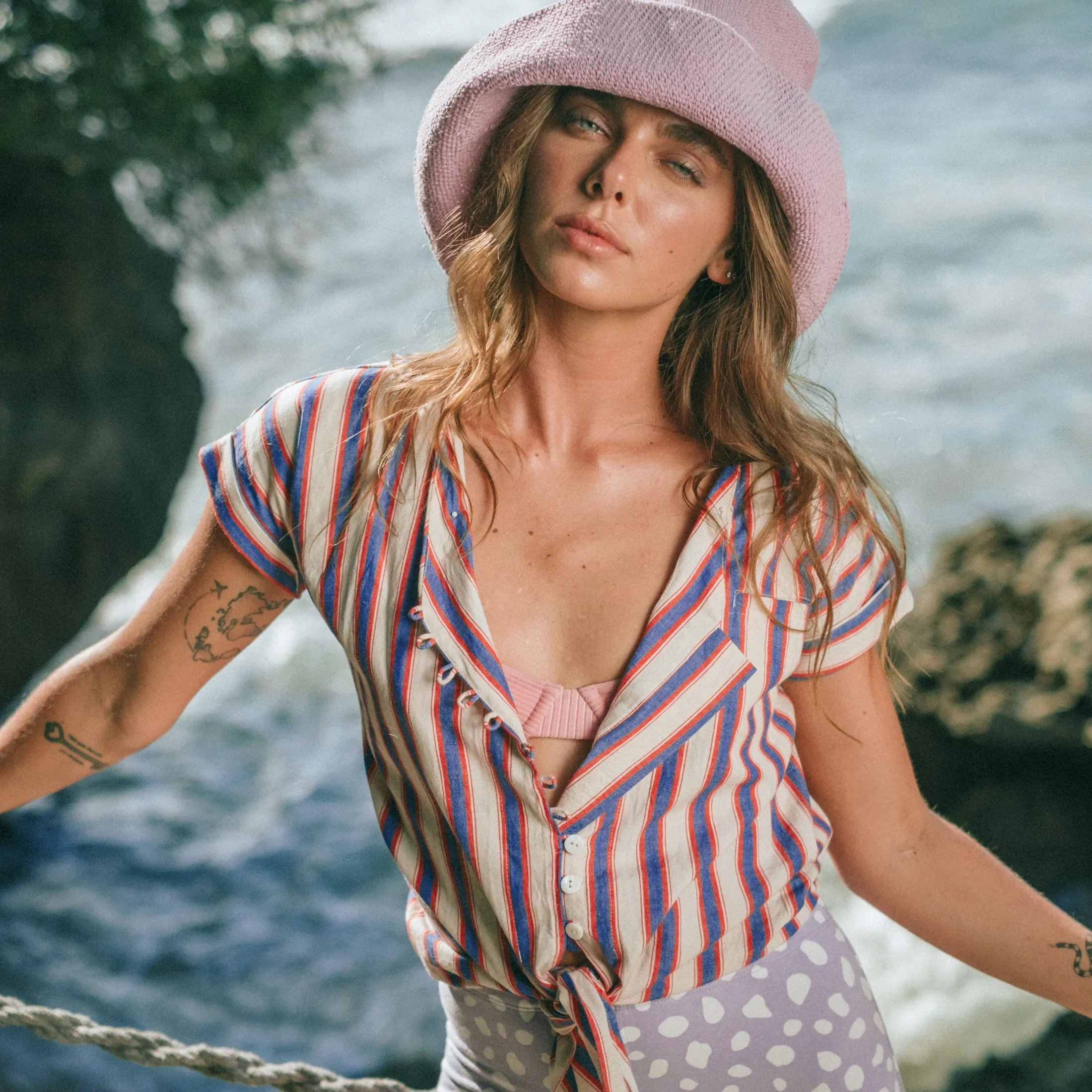 JACKIE Handwoven Cotton Knot Shirt by BrunnaCo