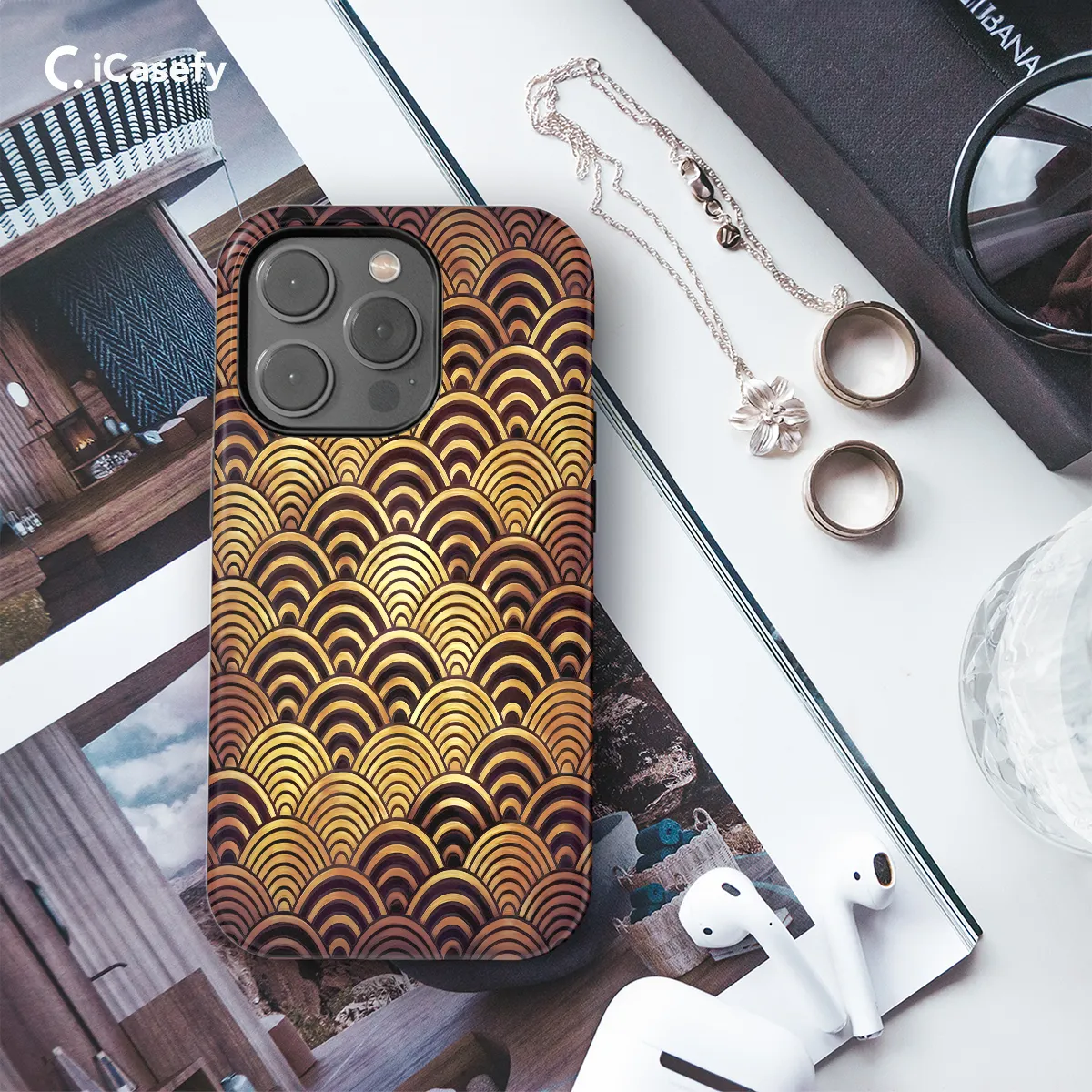 Japanese Seigaiha Wave Phone Case iPhone Samsung Pixel & More 223