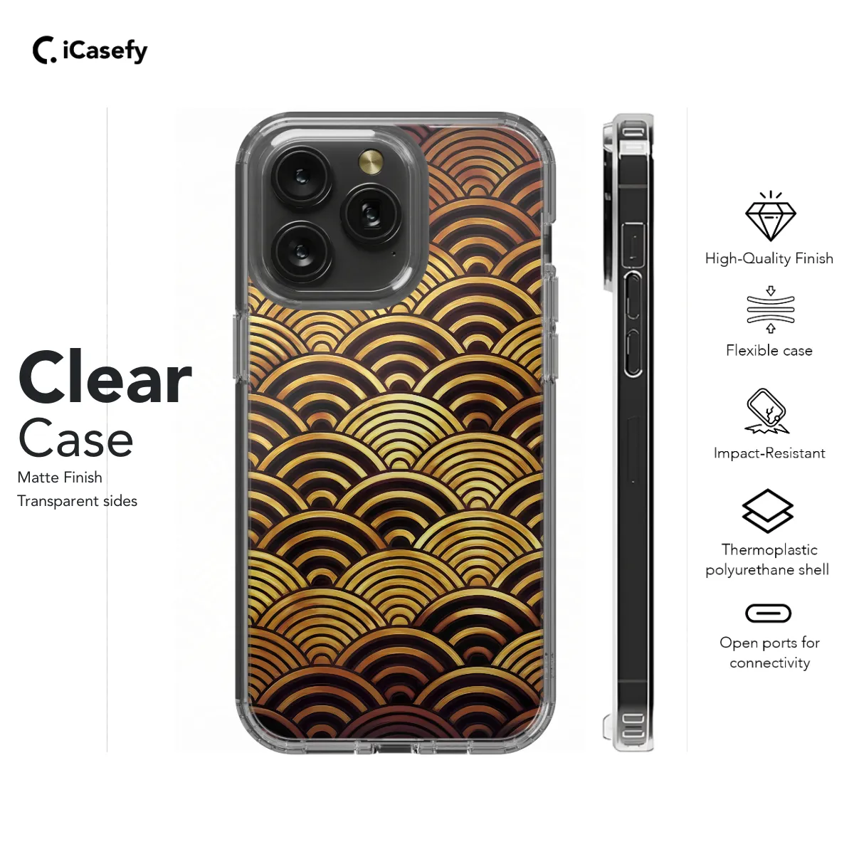 Japanese Seigaiha Wave Phone Case iPhone Samsung Pixel & More 223