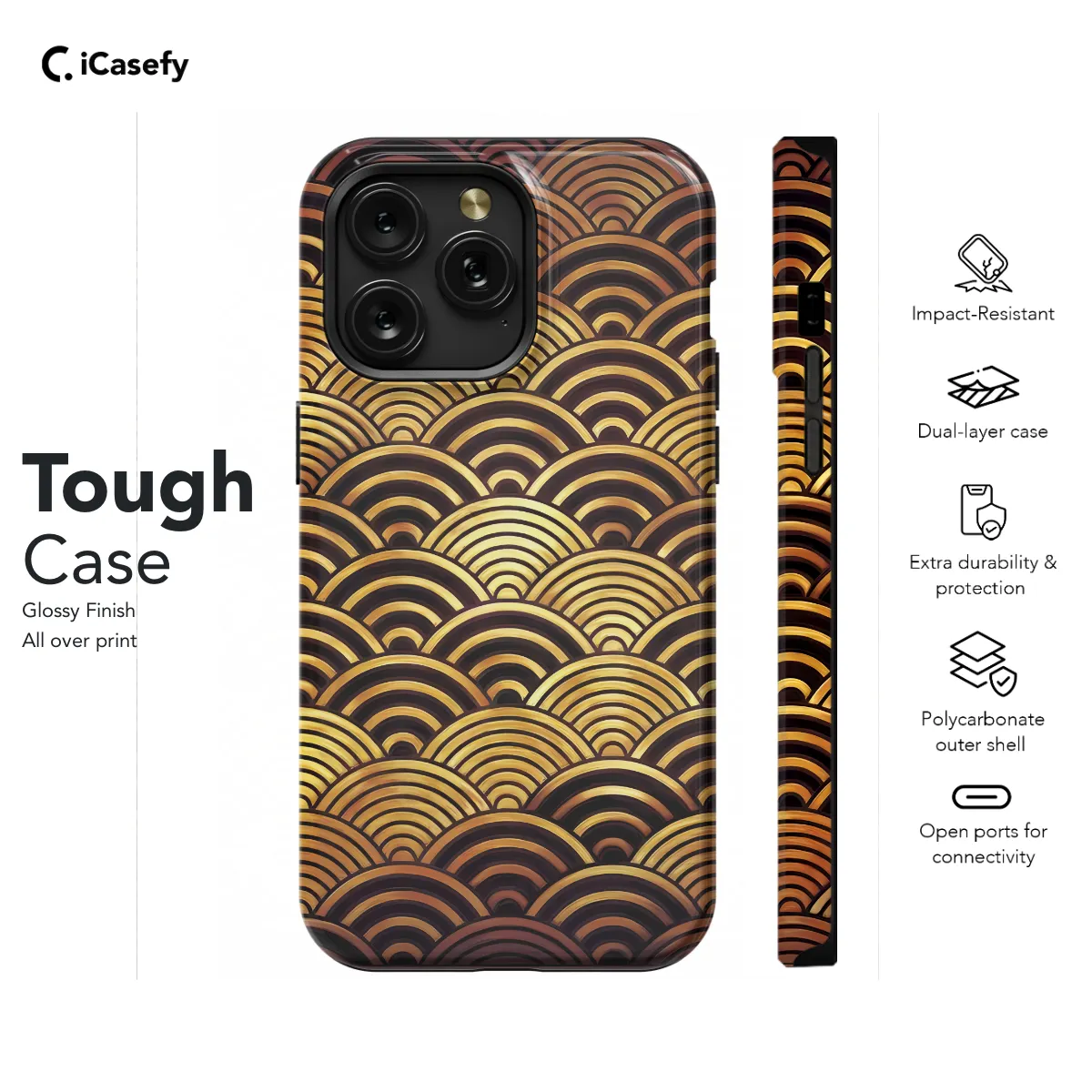 Japanese Seigaiha Wave Phone Case iPhone Samsung Pixel & More 223