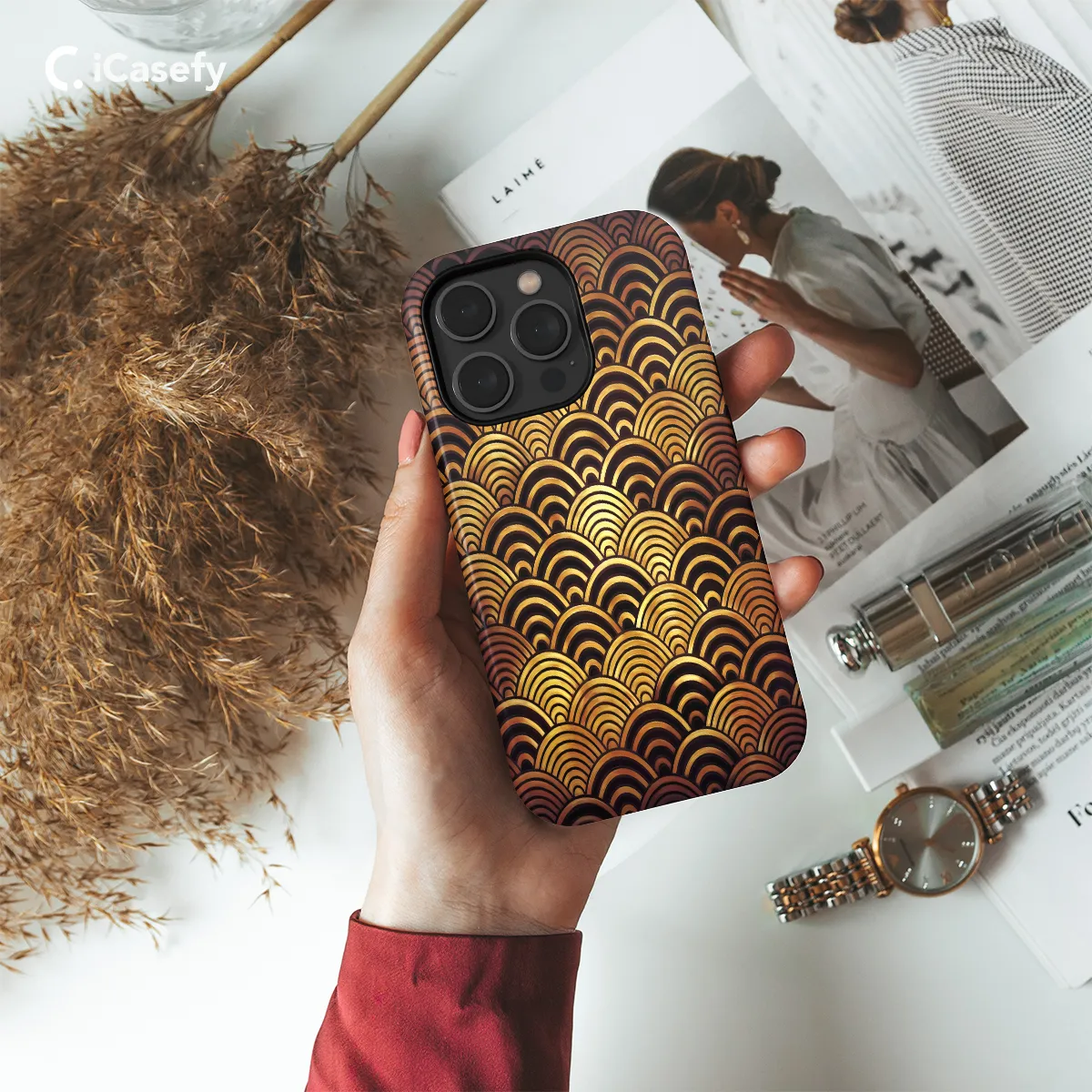 Japanese Seigaiha Wave Phone Case iPhone Samsung Pixel & More 223