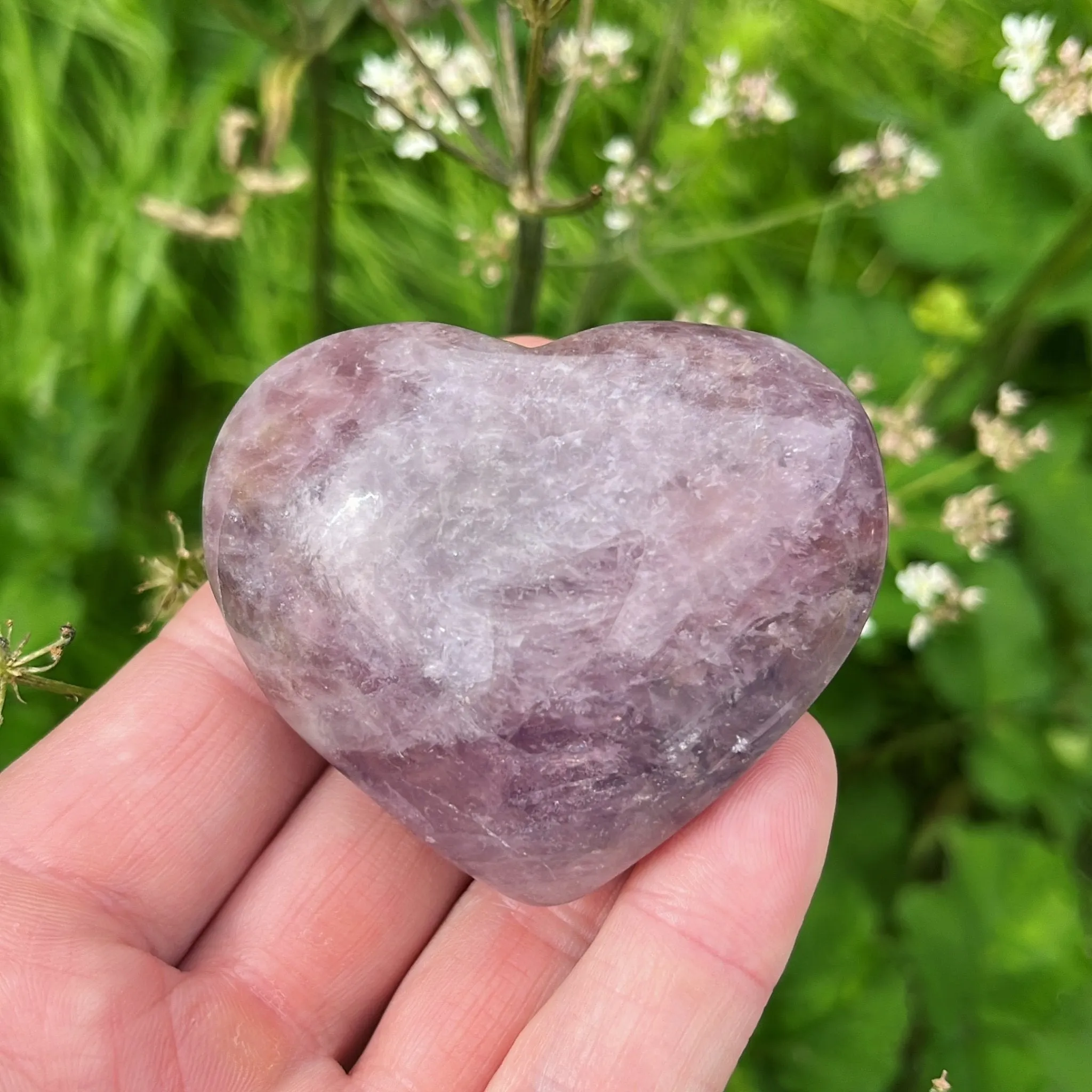 Lavender Rose Quartz Heart