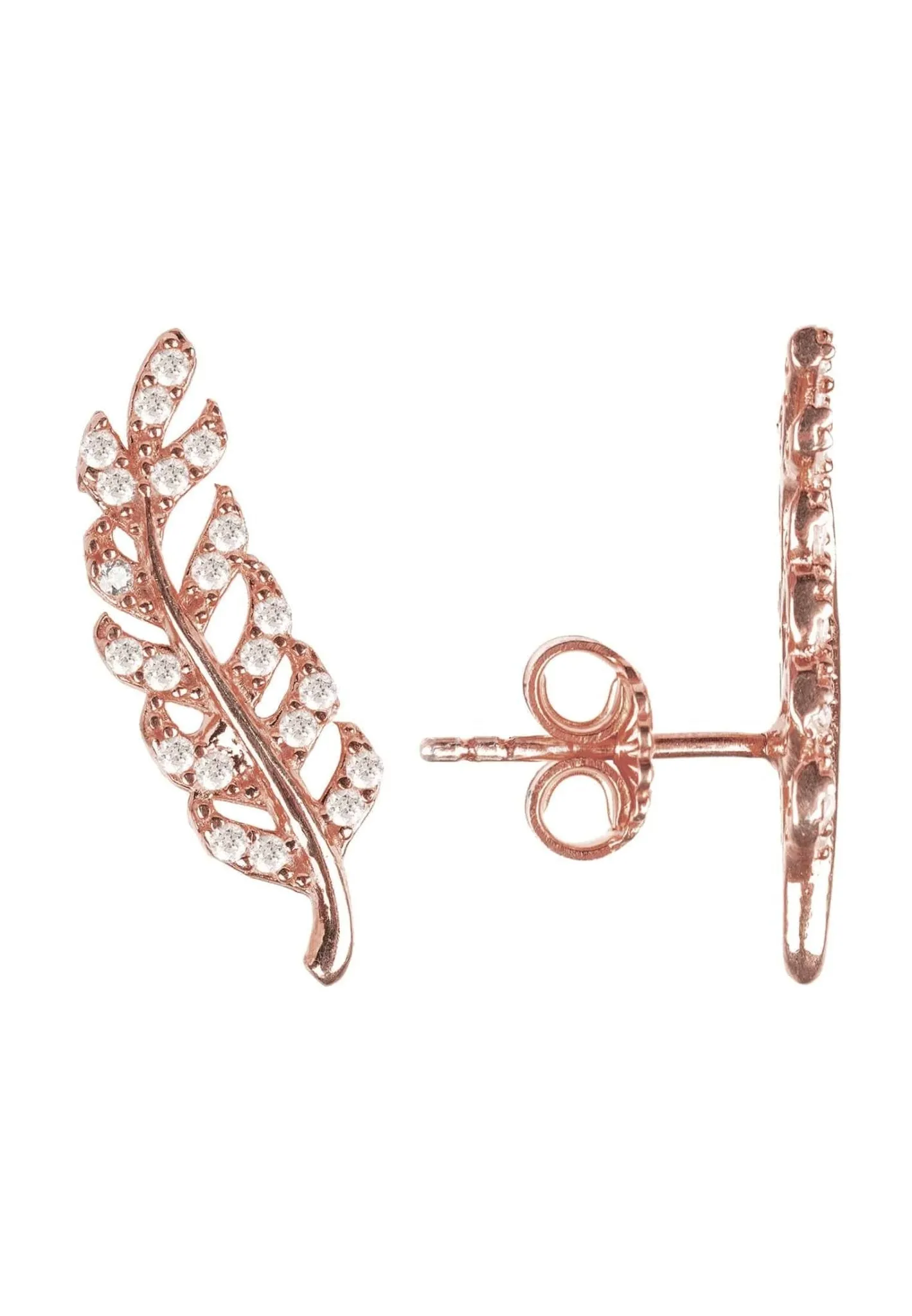 Leaf Ear Climbers Rosegold