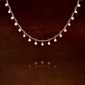 Leticia - White Freshwater Pearl, 14k Gold Filled “Choker” Necklace