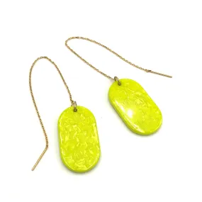 Lime Tag Threader Earrings