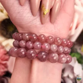Madagascar Lavendar Rose Quartz Bracelet (High Quality) for Enhancing Intuition and Self Love