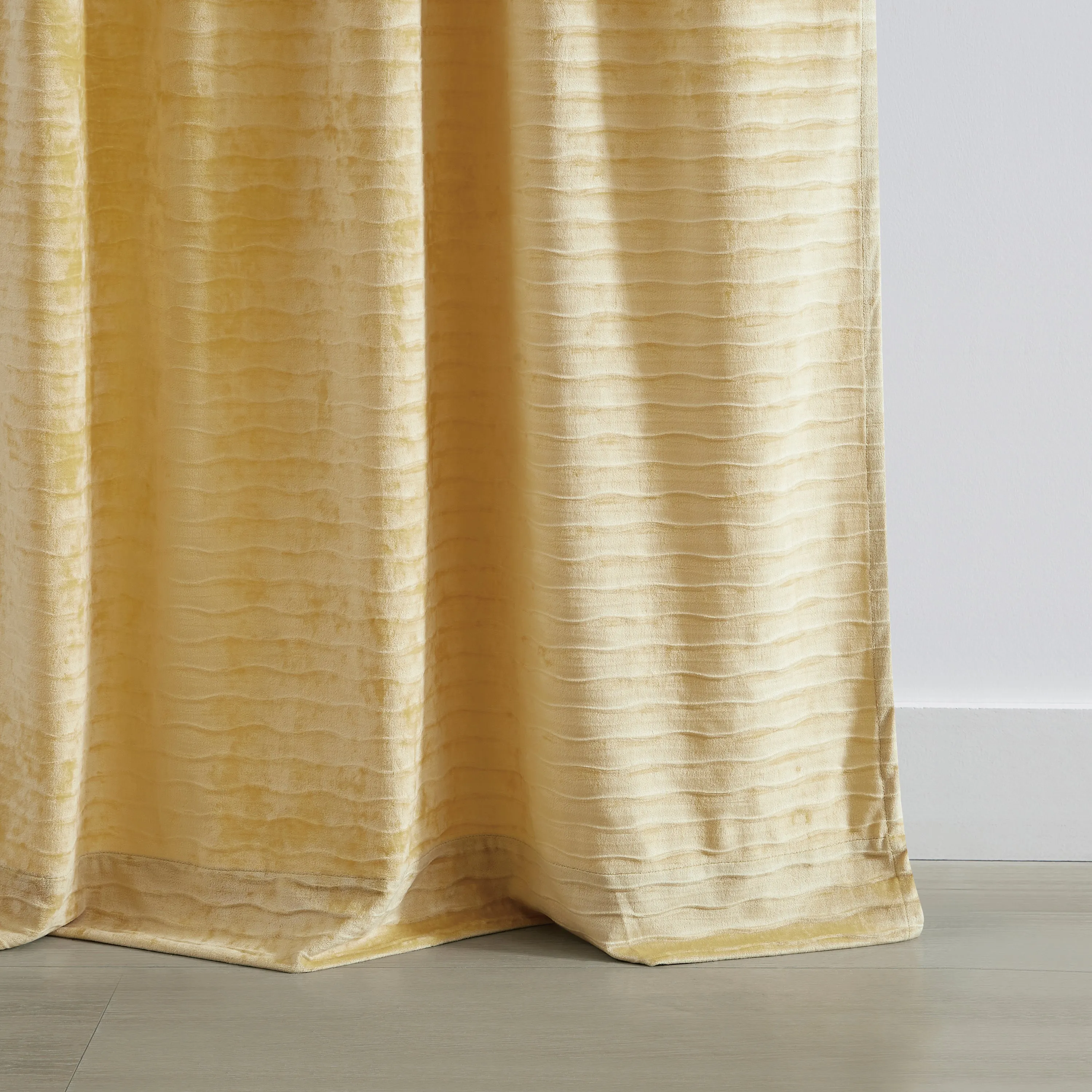 Martha Stewart Wave Embossed Curtain Panel Pair
