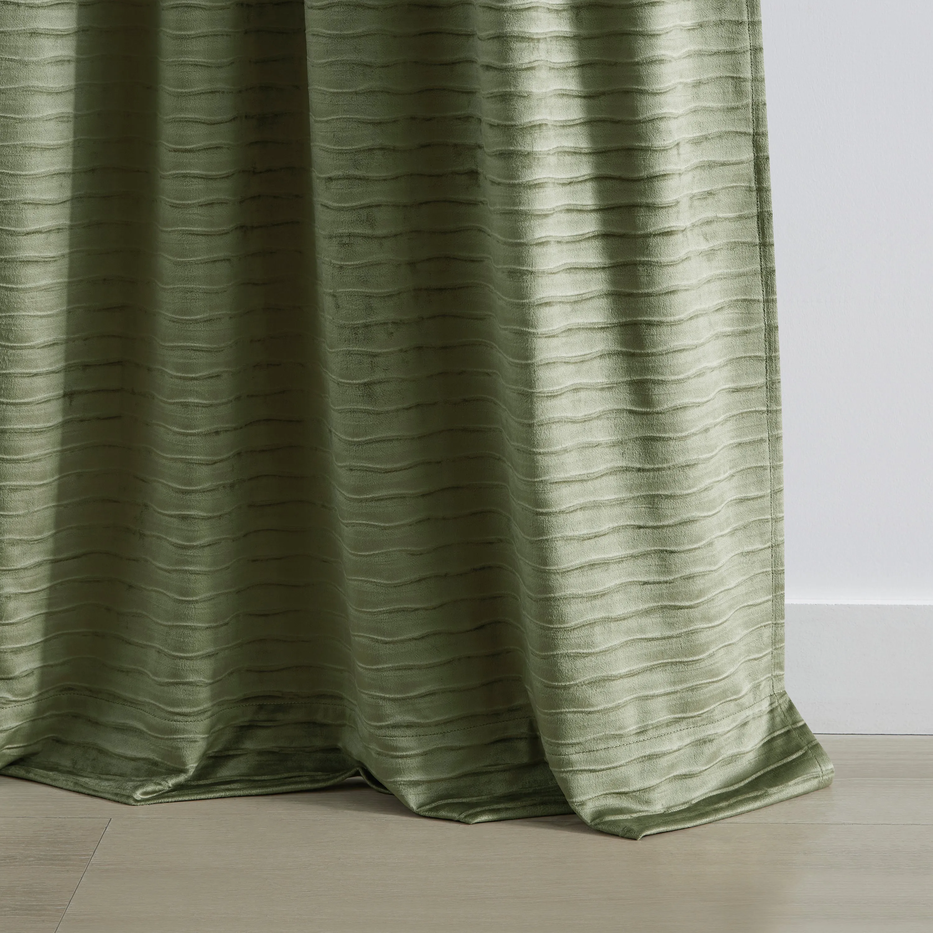 Martha Stewart Wave Embossed Curtain Panel Pair